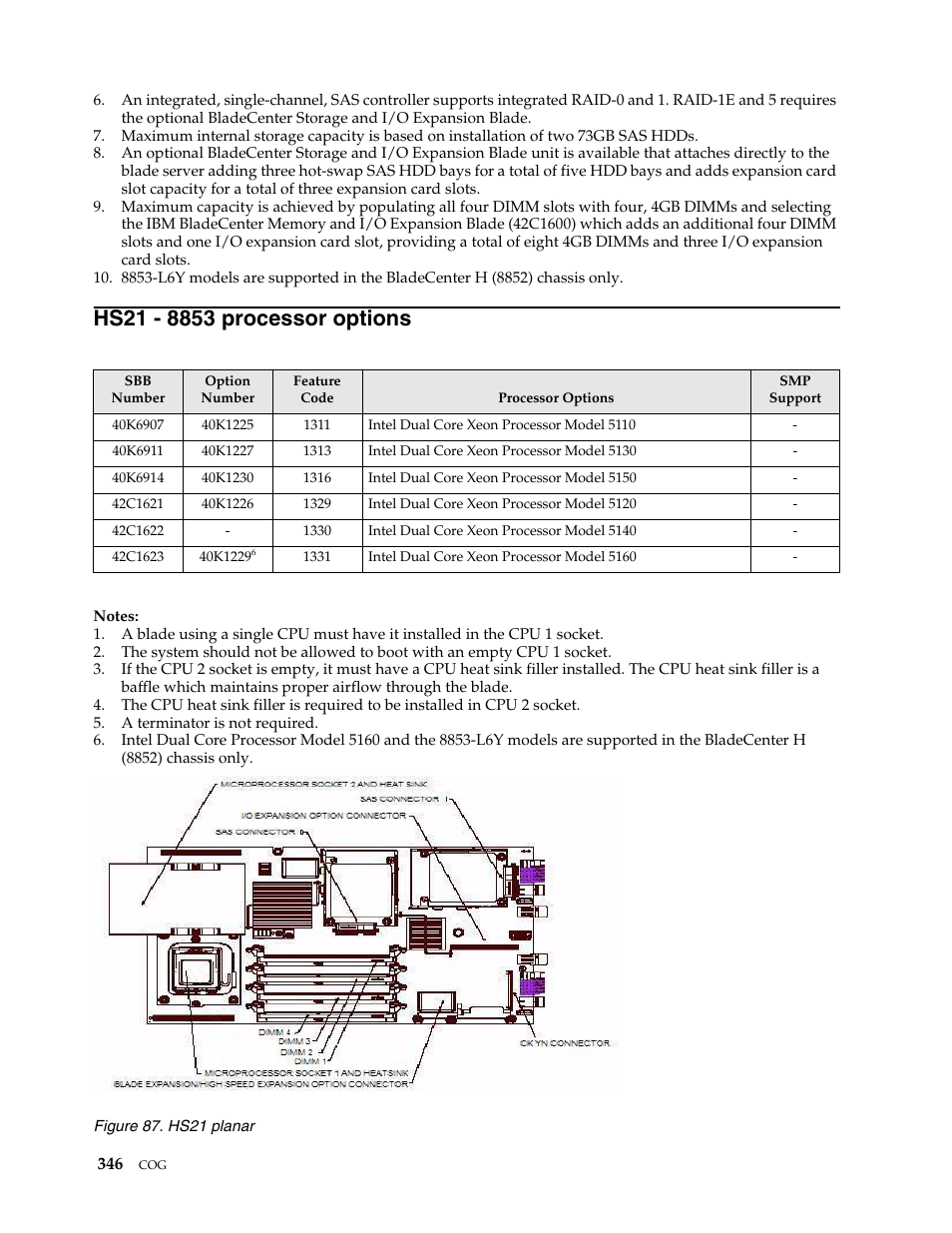 Hs21 - 8853 processor options | IBM SCOD-3ZVQ5W User Manual | Page 354 / 548