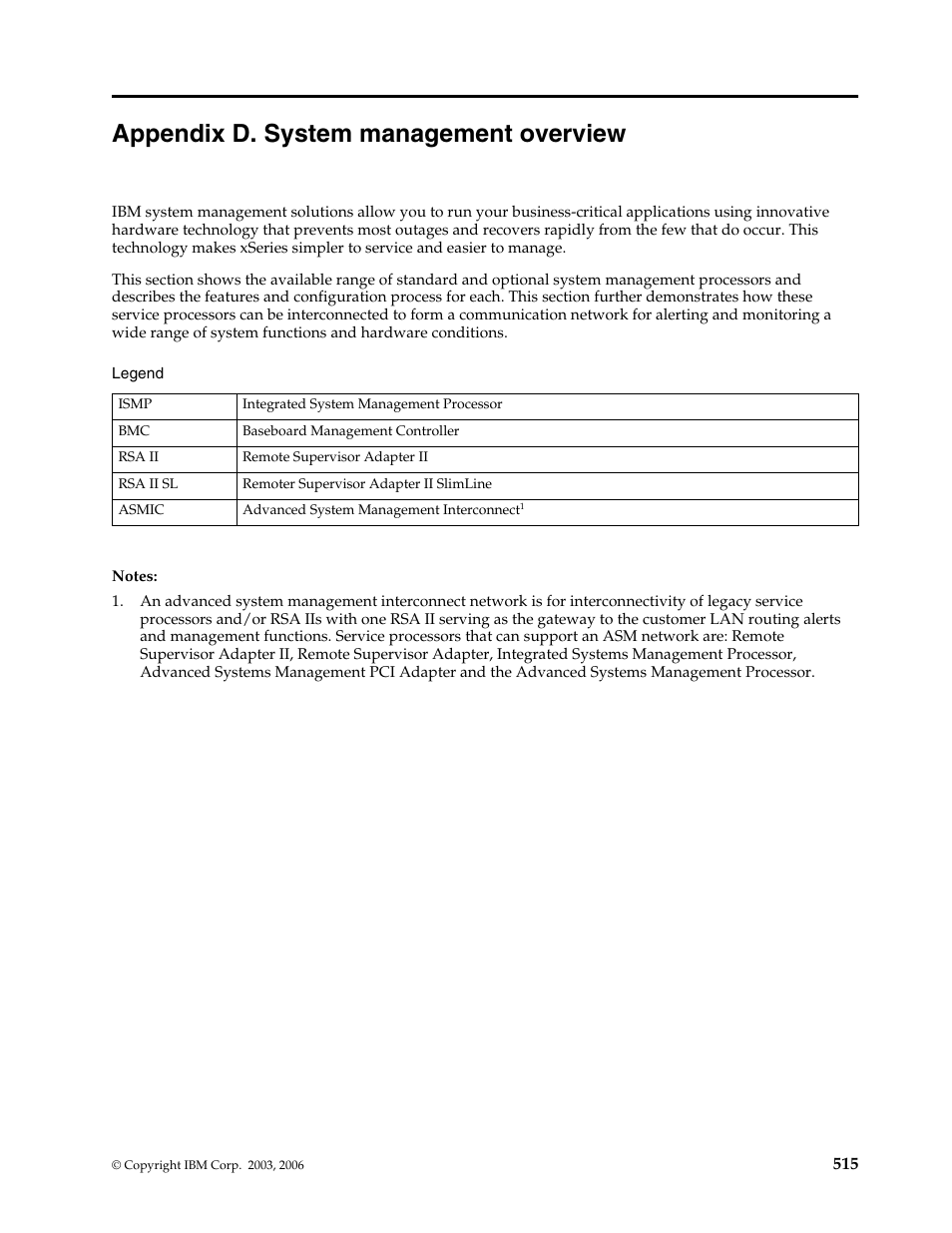 Appendix d. system management overview | IBM SCOD-3ZVQ5W User Manual | Page 523 / 548