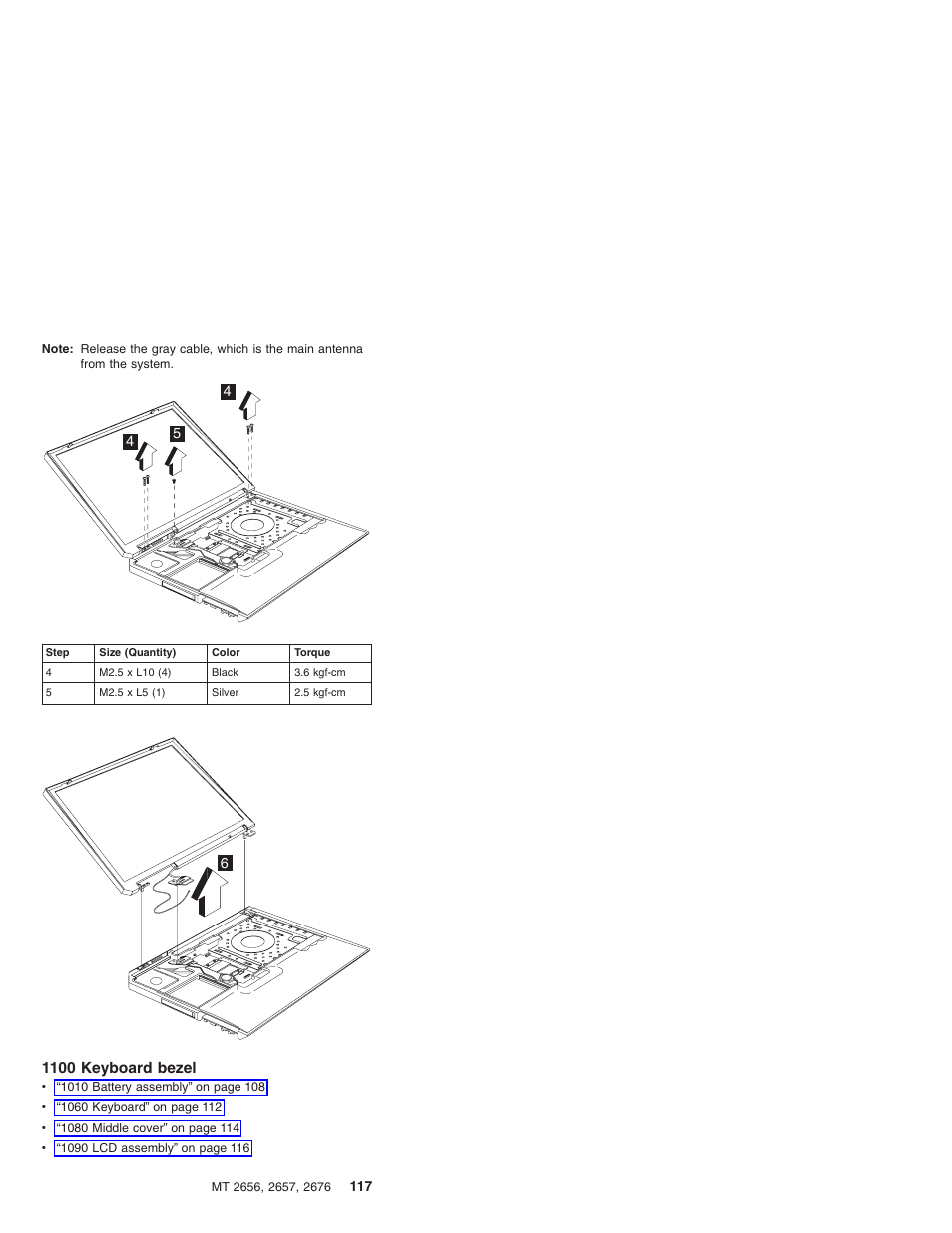 1100 keyboard bezel | IBM R31 User Manual | Page 123 / 235