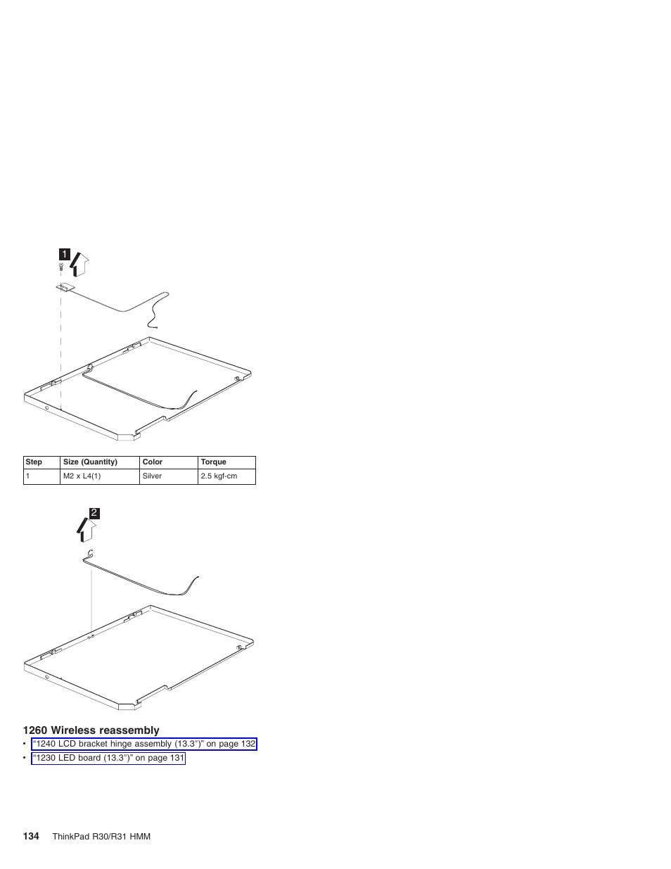 1260 wireless reassembly | IBM R31 User Manual | Page 140 / 235