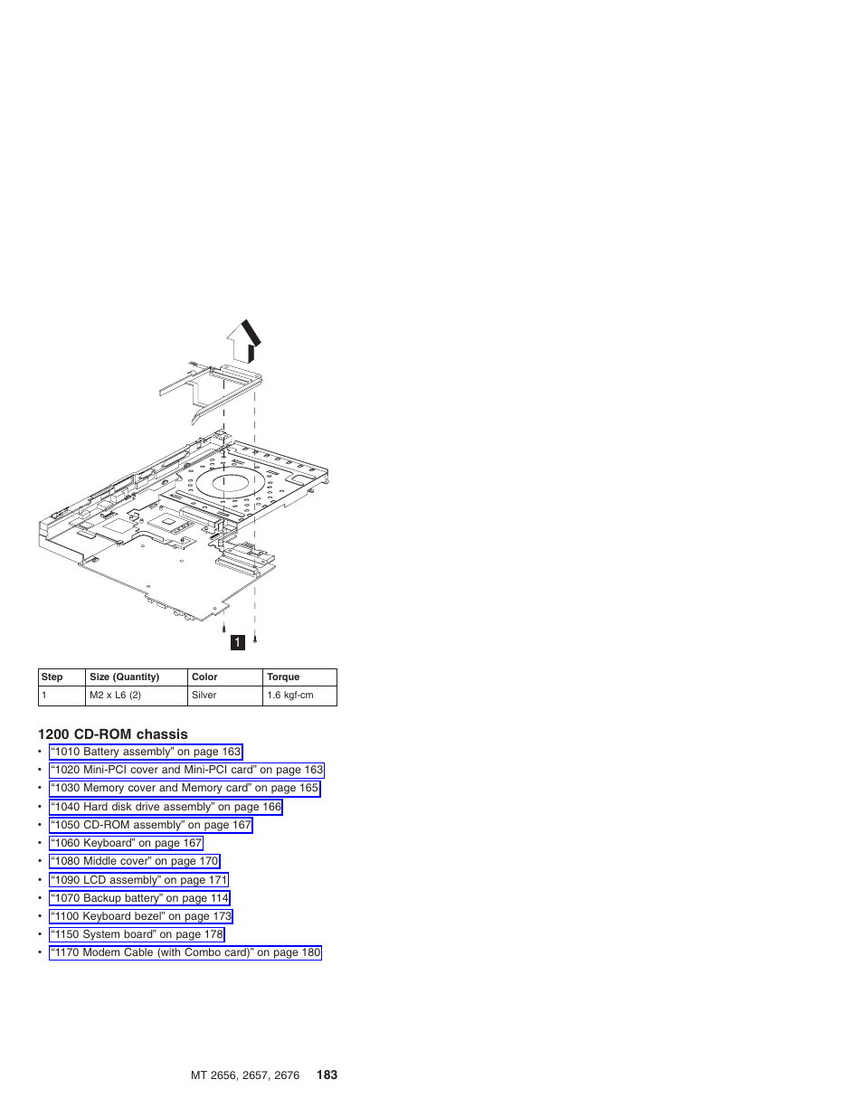 1200 cd-rom chassis | IBM R31 User Manual | Page 189 / 235