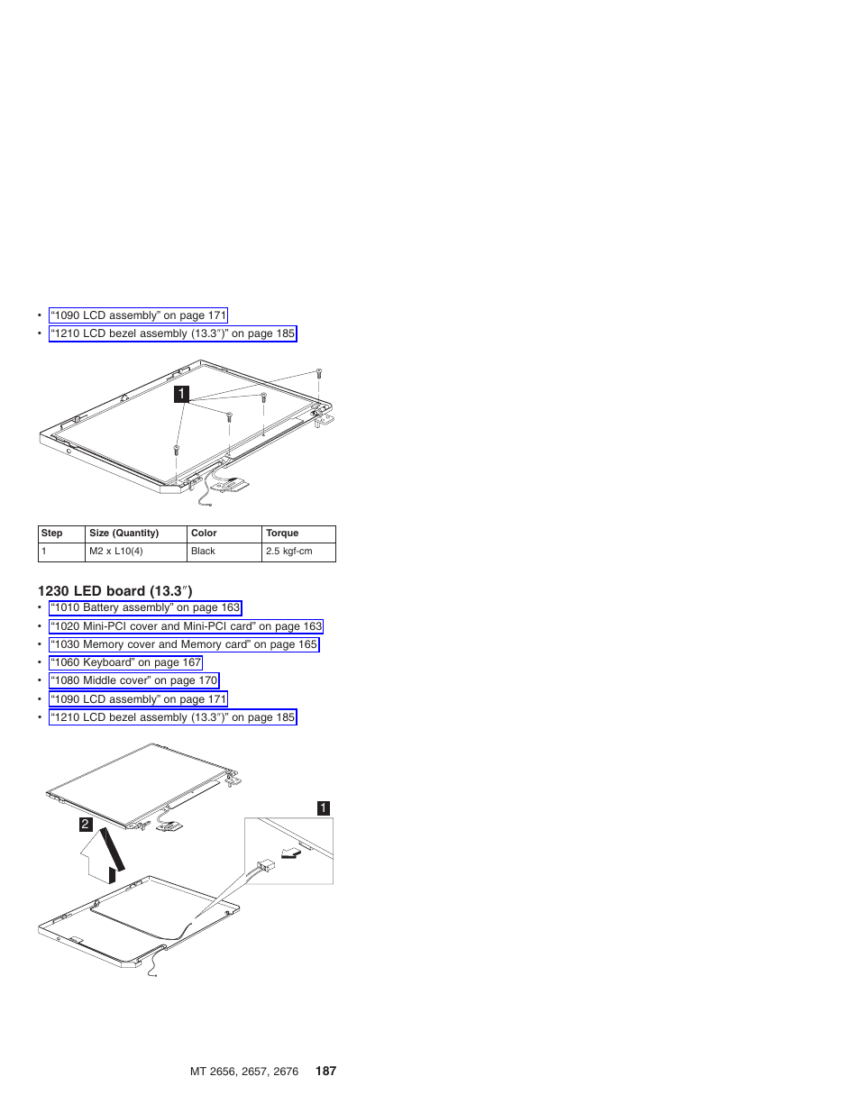 1230 led board (13.3") | IBM R31 User Manual | Page 193 / 235