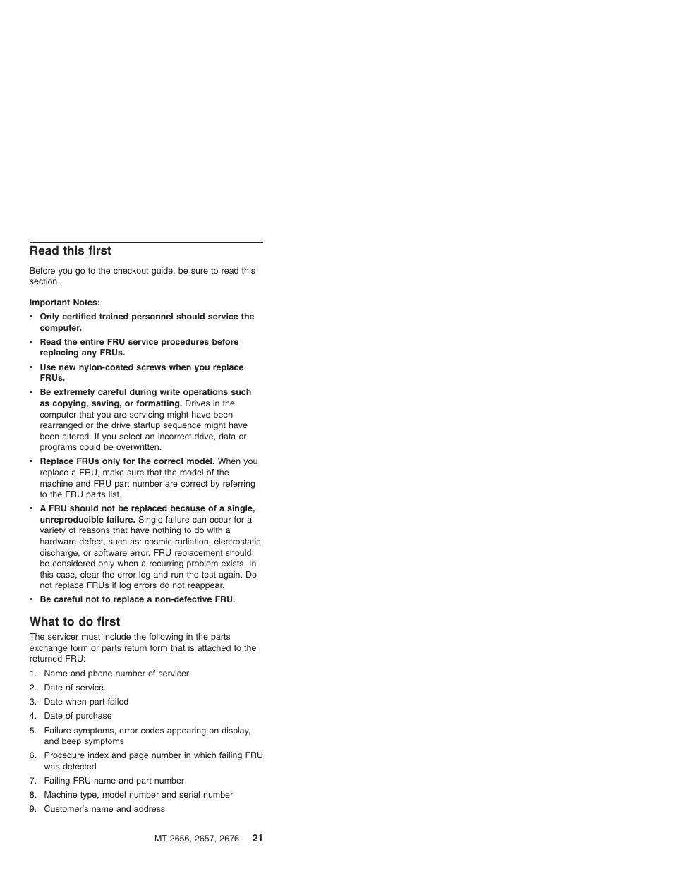 Read this first, What to do first | IBM R31 User Manual | Page 27 / 235