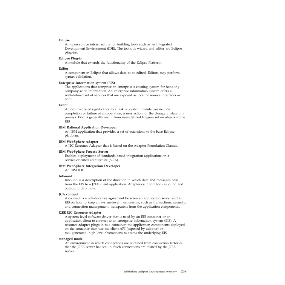 IBM WebSphere Adapters User Manual | Page 215 / 226