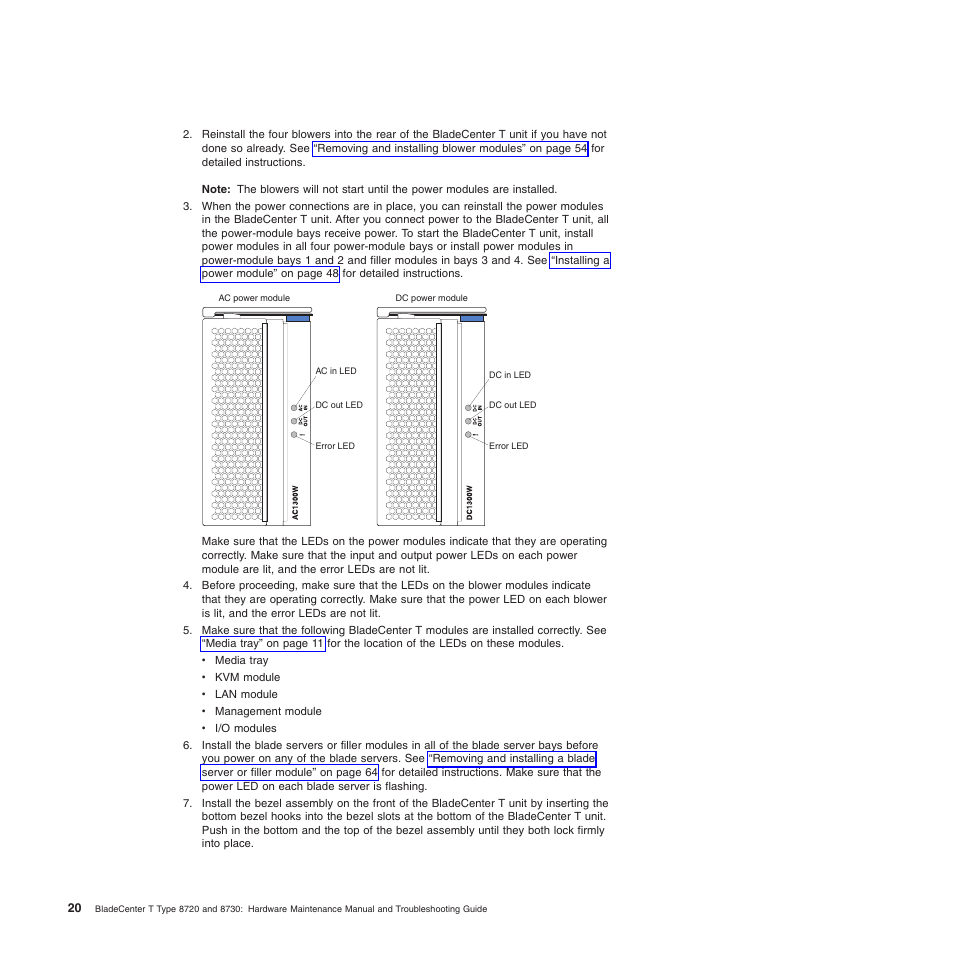 IBM BladeCenter T Type 8720 User Manual | Page 30 / 180
