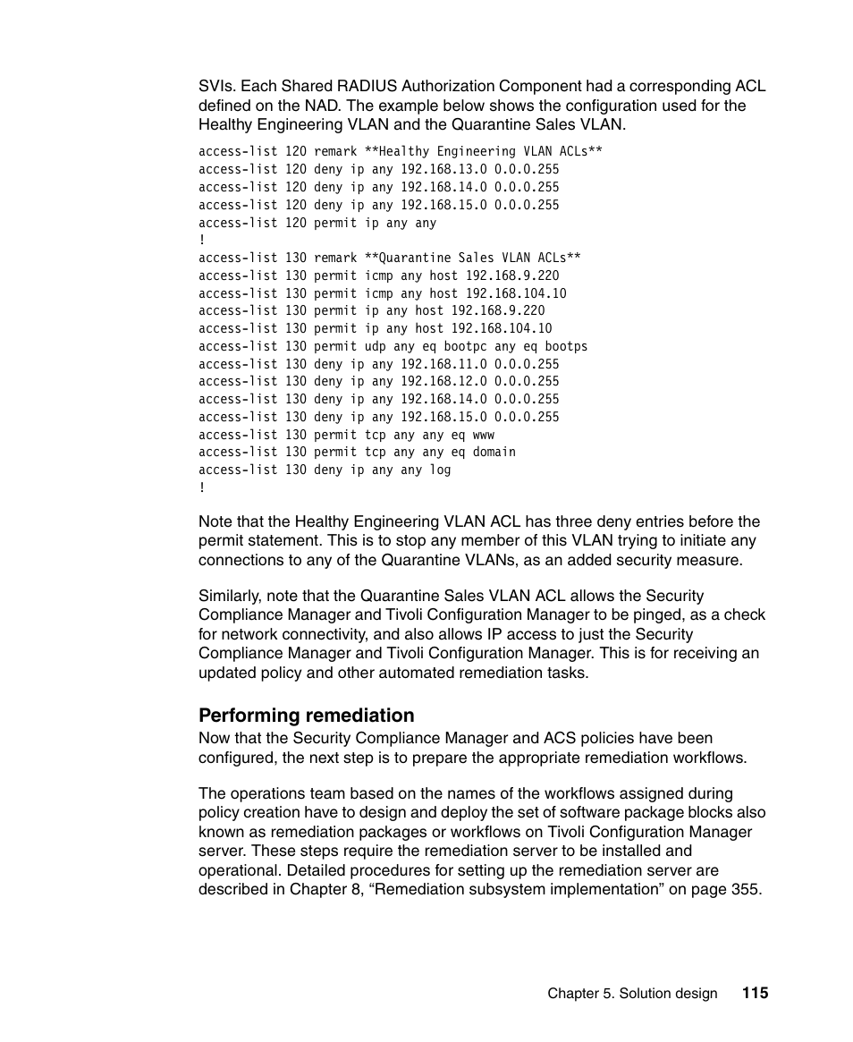 Performing remediation | IBM Tivoli and Cisco User Manual | Page 133 / 516