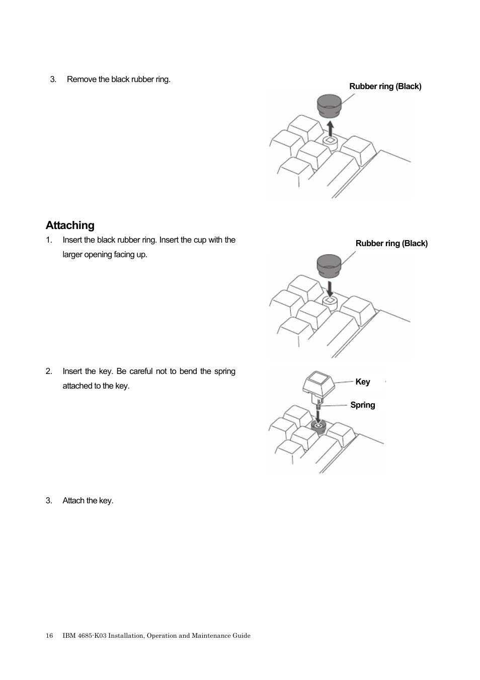 Ttaching, Attaching | IBM 4685-K03 User Manual | Page 32 / 50