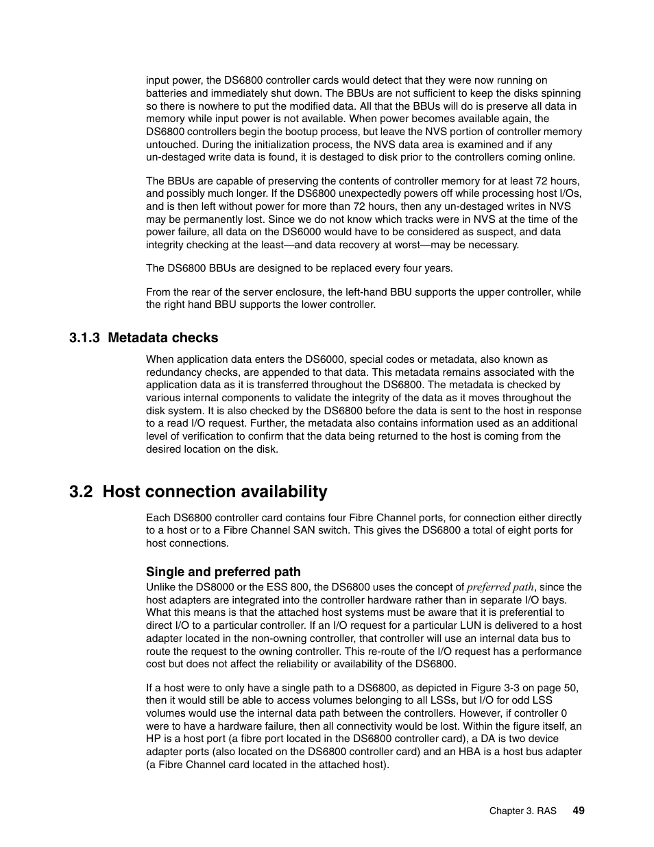 3 metadata checks, 2 host connection availability, Host connection availability | IBM TotalStorage DS6000 Series User Manual | Page 73 / 406