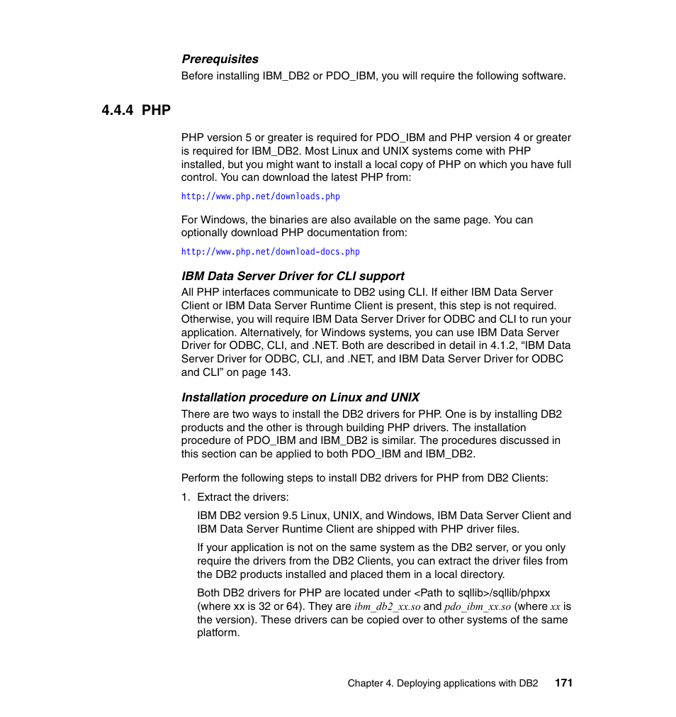 4 php | IBM Data Server DB2 User Manual | Page 185 / 298