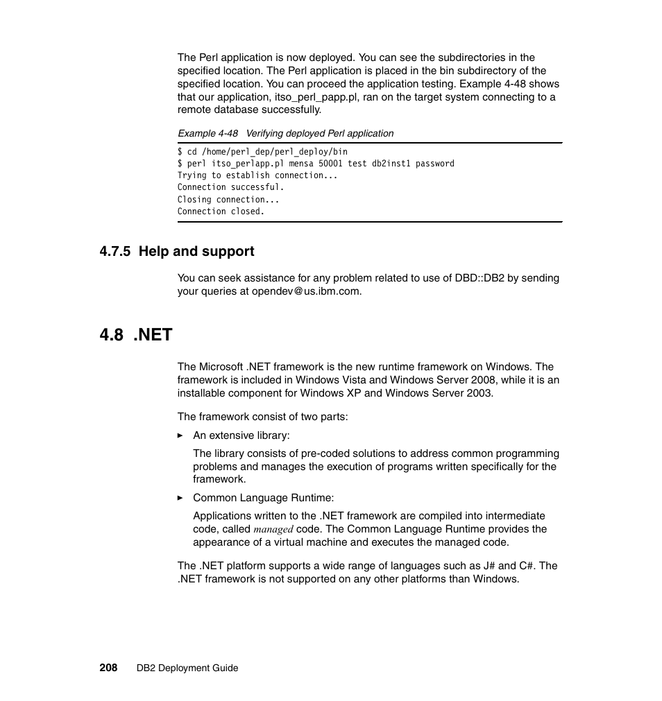 5 help and support, 8 .net | IBM Data Server DB2 User Manual | Page 222 / 298