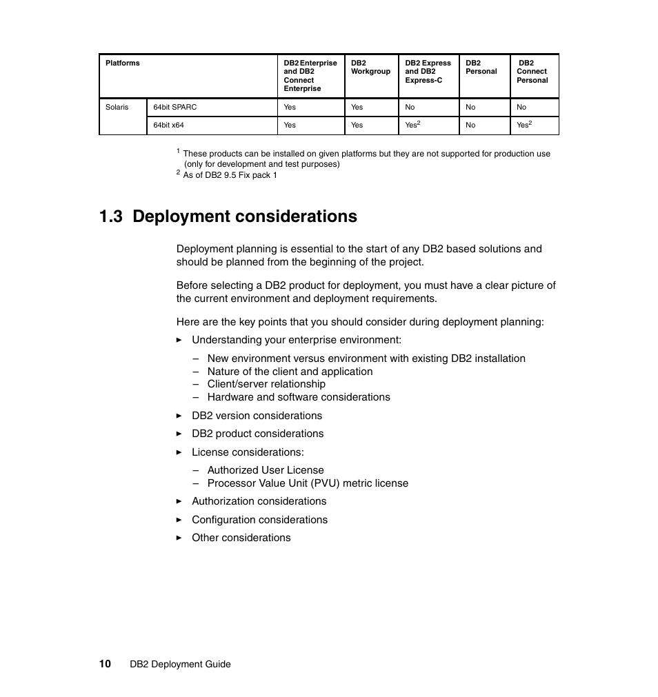 3 deployment considerations | IBM Data Server DB2 User Manual | Page 24 / 298