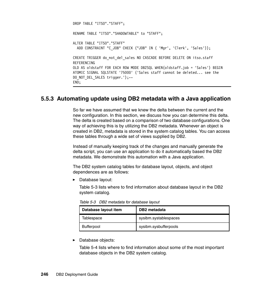 IBM Data Server DB2 User Manual | Page 260 / 298