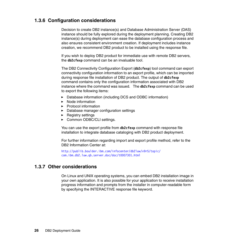 6 configuration considerations, 7 other considerations | IBM Data Server DB2 User Manual | Page 40 / 298