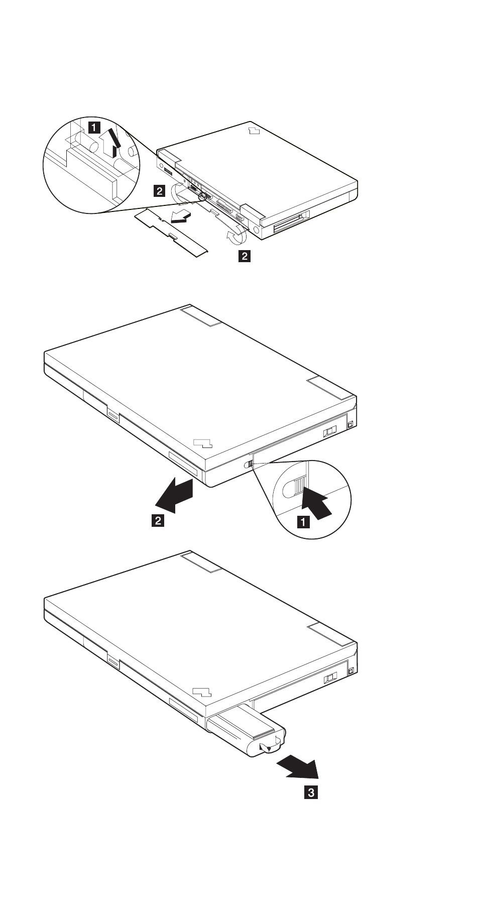 I/o door, Battery pack and battery pack door | IBM 310ED User Manual | Page 59 / 120