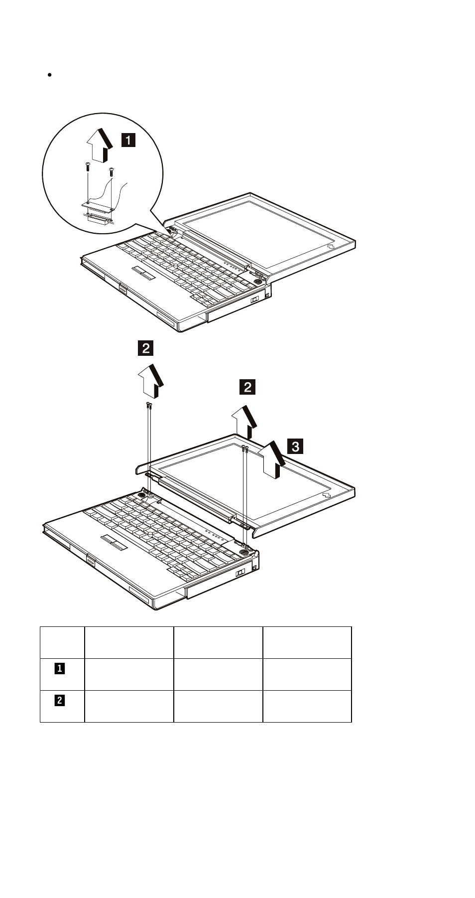 Lcd removal and replacement, Lcd display module | IBM 310ED User Manual | Page 71 / 120