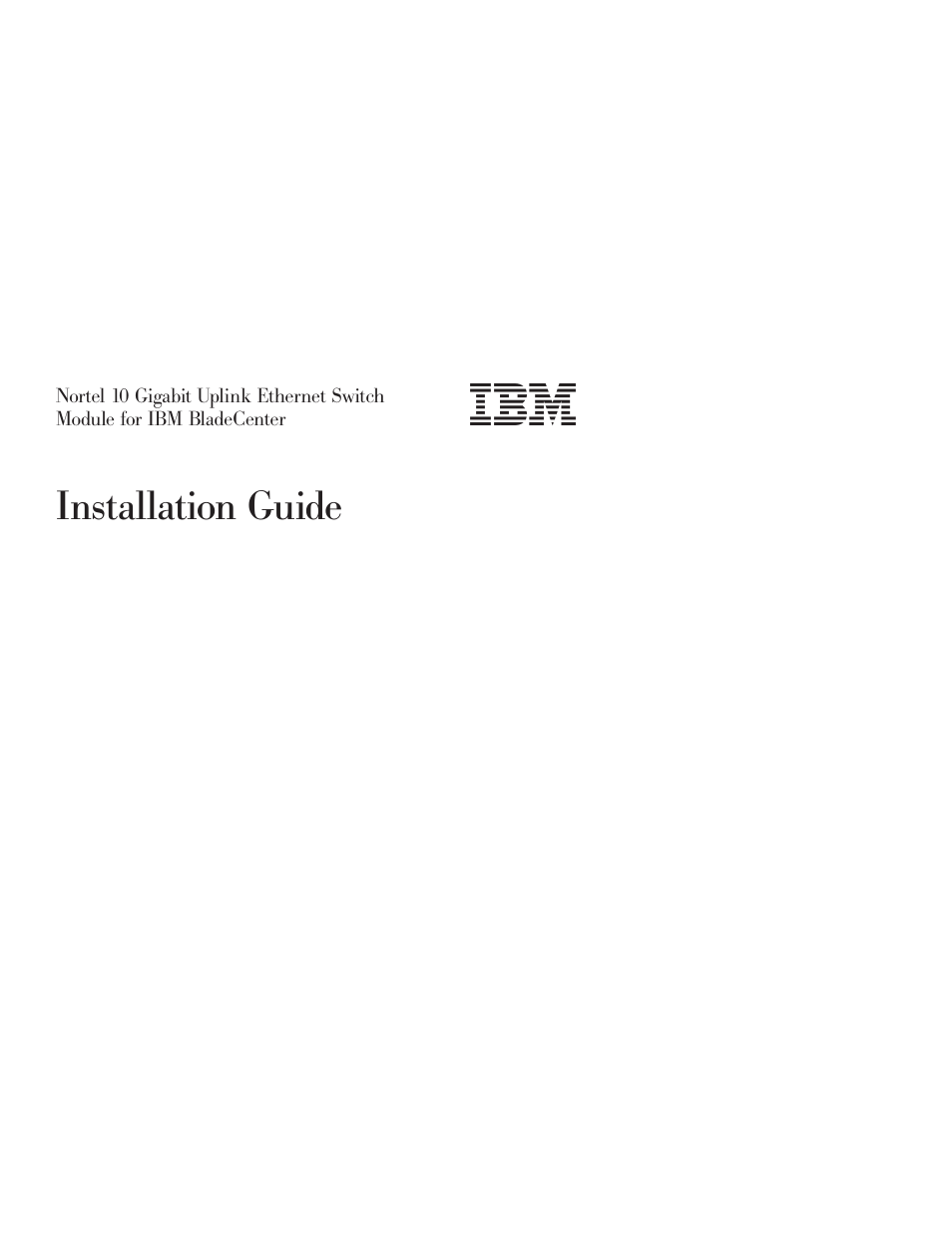 IBM Nortel 10 User Manual | 90 pages