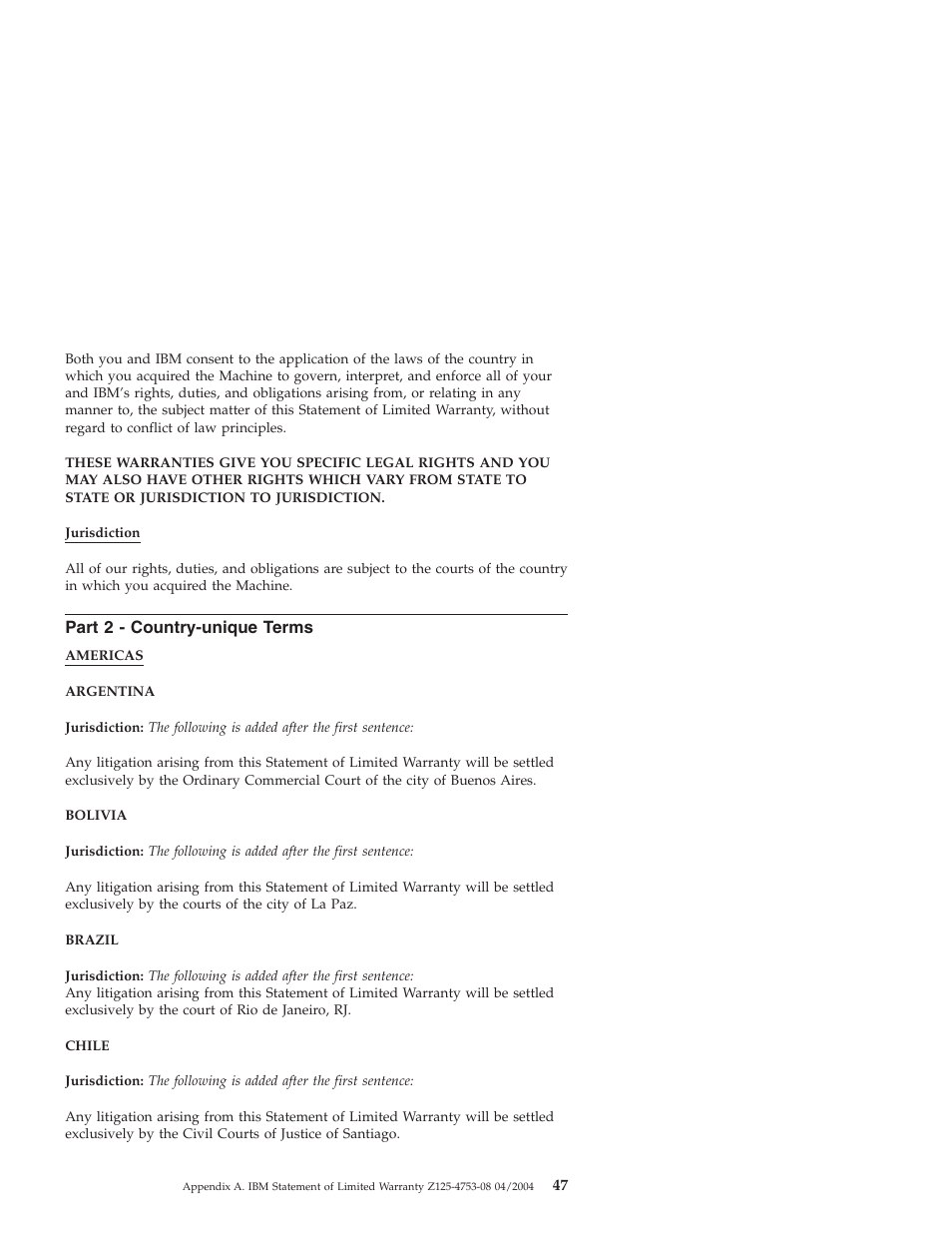 Part 2 - country-unique terms, Part, Country-unique | Terms | IBM Nortel 10 User Manual | Page 57 / 90