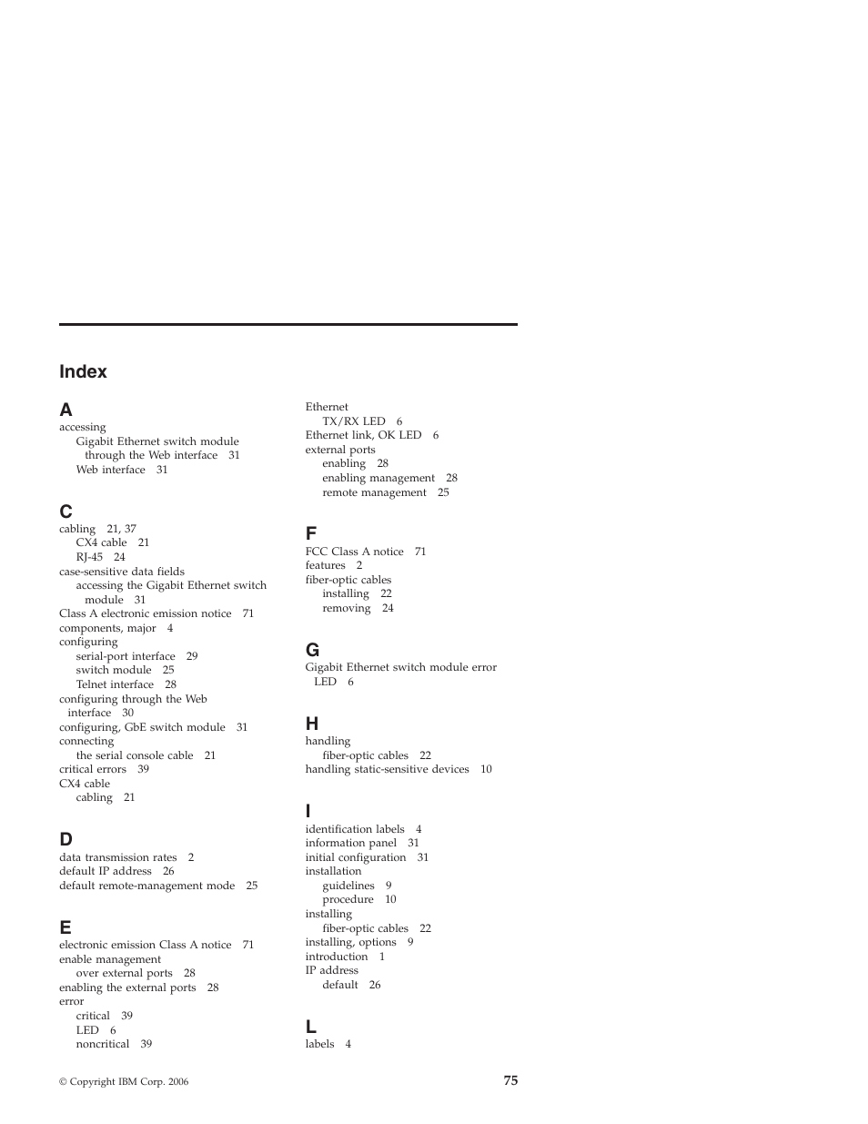 Index | IBM Nortel 10 User Manual | Page 85 / 90