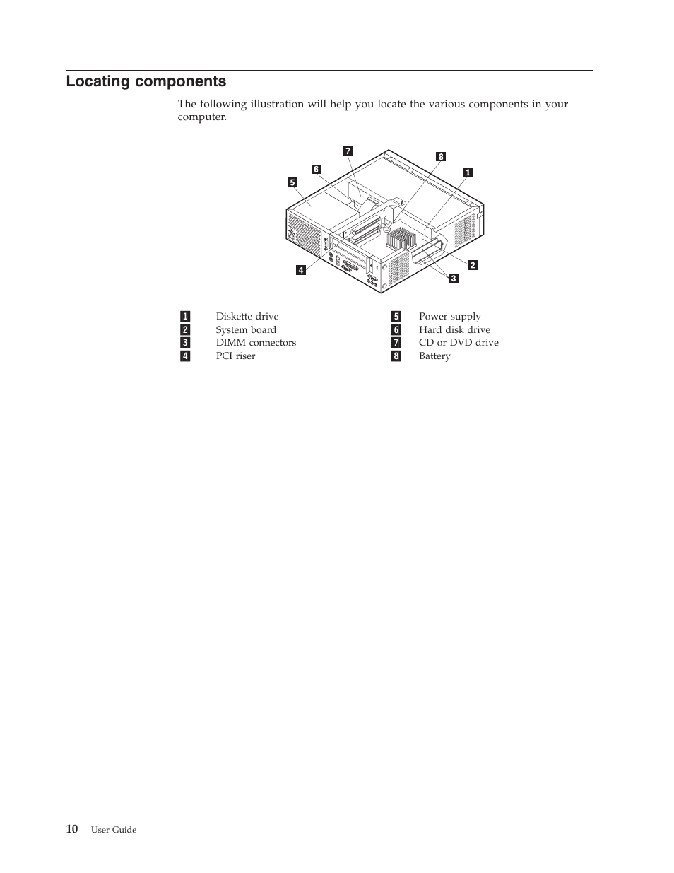 Locating components | IBM NETVISTA 8318 User Manual | Page 22 / 52