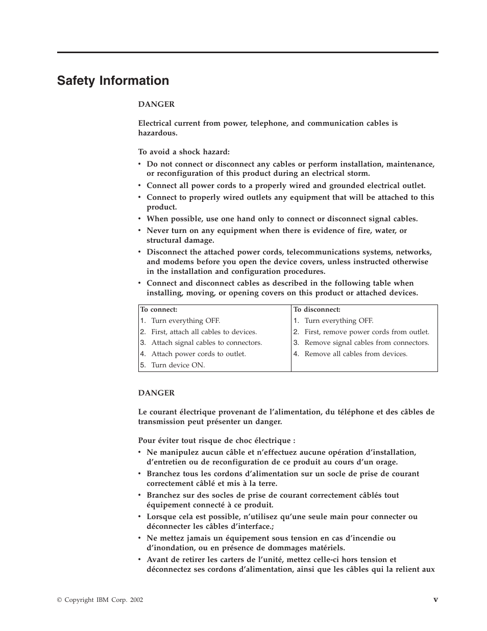 Safety information, Safety information . . . . . . . . . . v | IBM NETVISTA 8318 User Manual | Page 7 / 52