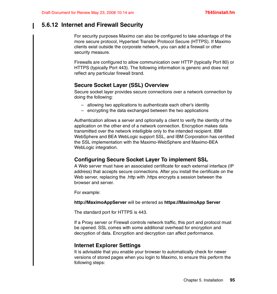 12 internet and firewall security | IBM MAXIMO SG24-7645-00 User Manual | Page 109 / 152