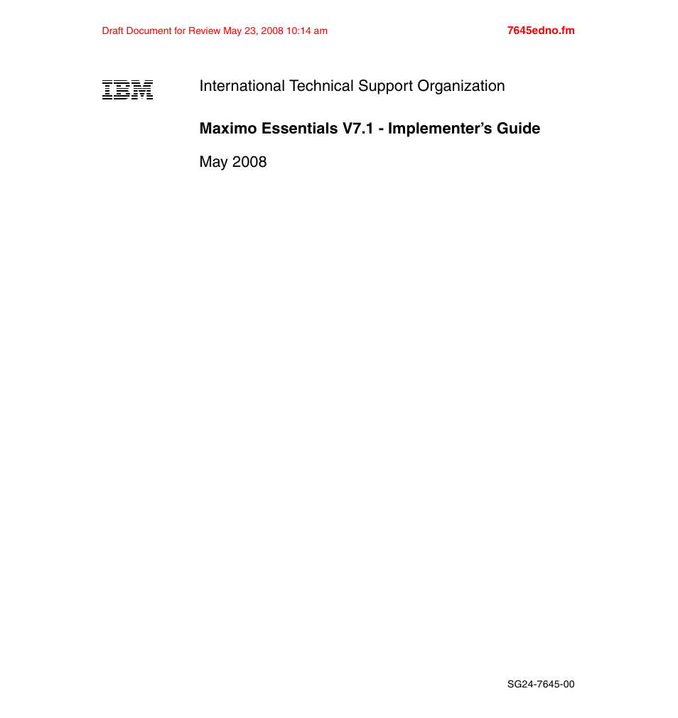 IBM MAXIMO SG24-7645-00 User Manual | Page 3 / 152