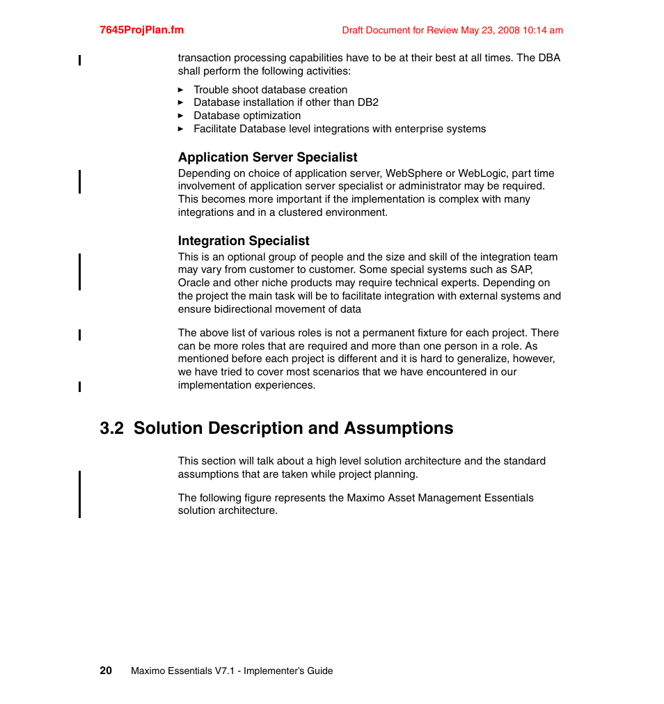 2 solution description and assumptions | IBM MAXIMO SG24-7645-00 User Manual | Page 34 / 152