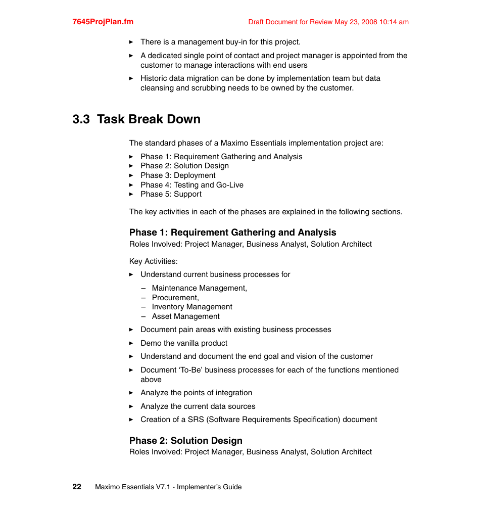 3 task break down | IBM MAXIMO SG24-7645-00 User Manual | Page 36 / 152