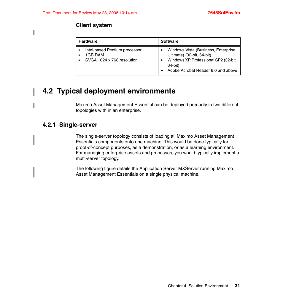 2 typical deployment environments, 1 single-server | IBM MAXIMO SG24-7645-00 User Manual | Page 45 / 152
