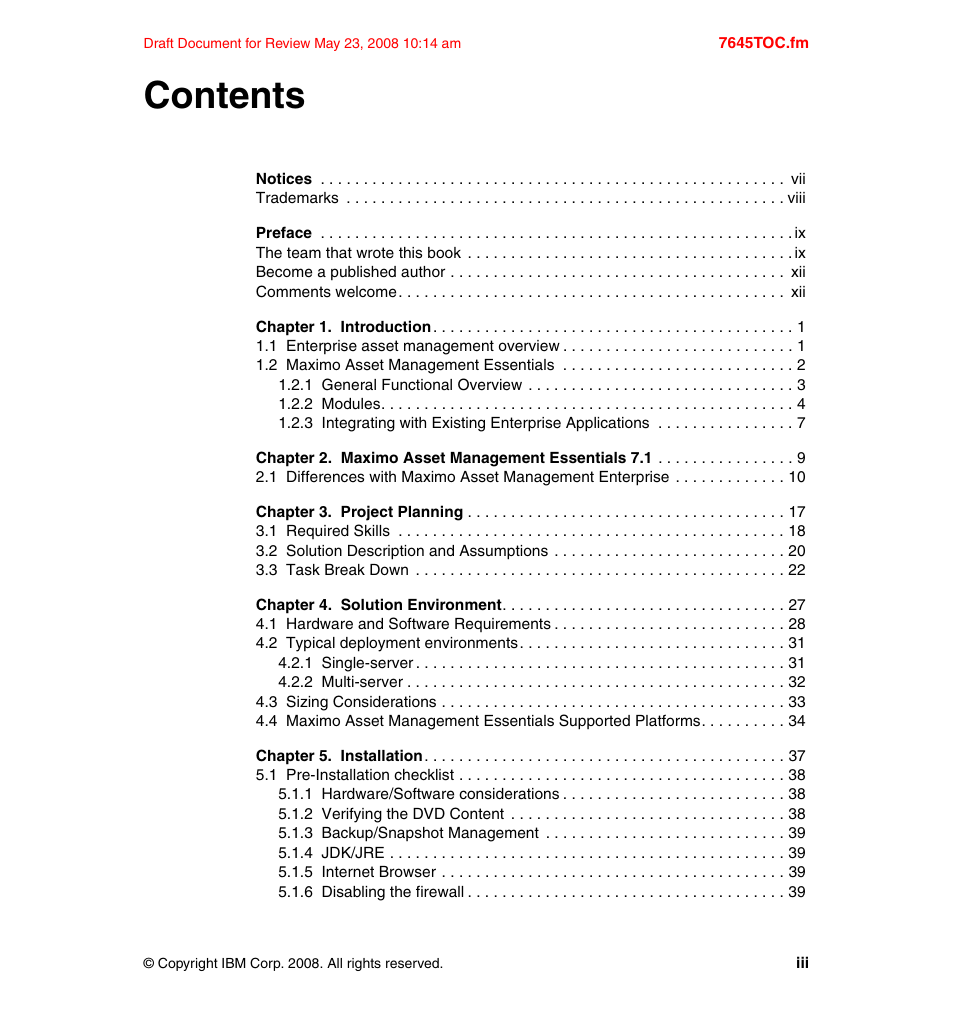 IBM MAXIMO SG24-7645-00 User Manual | Page 5 / 152