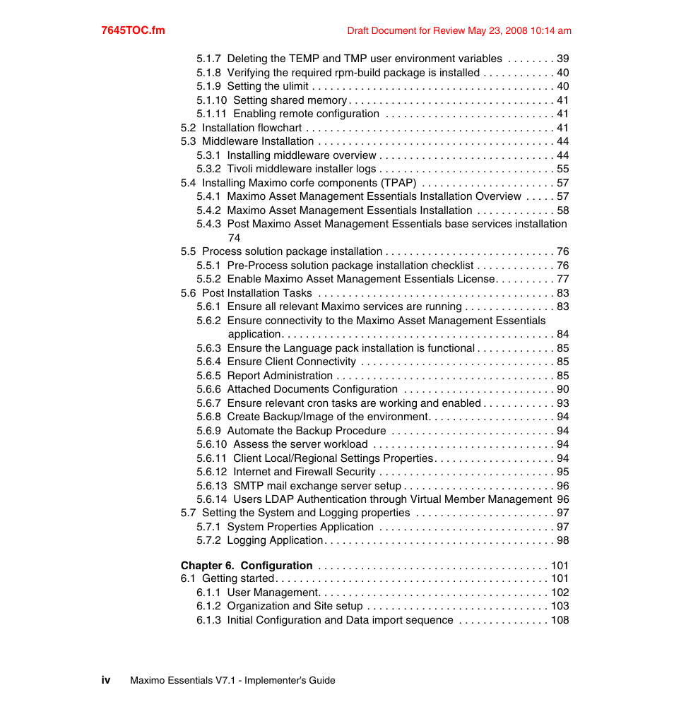 IBM MAXIMO SG24-7645-00 User Manual | Page 6 / 152