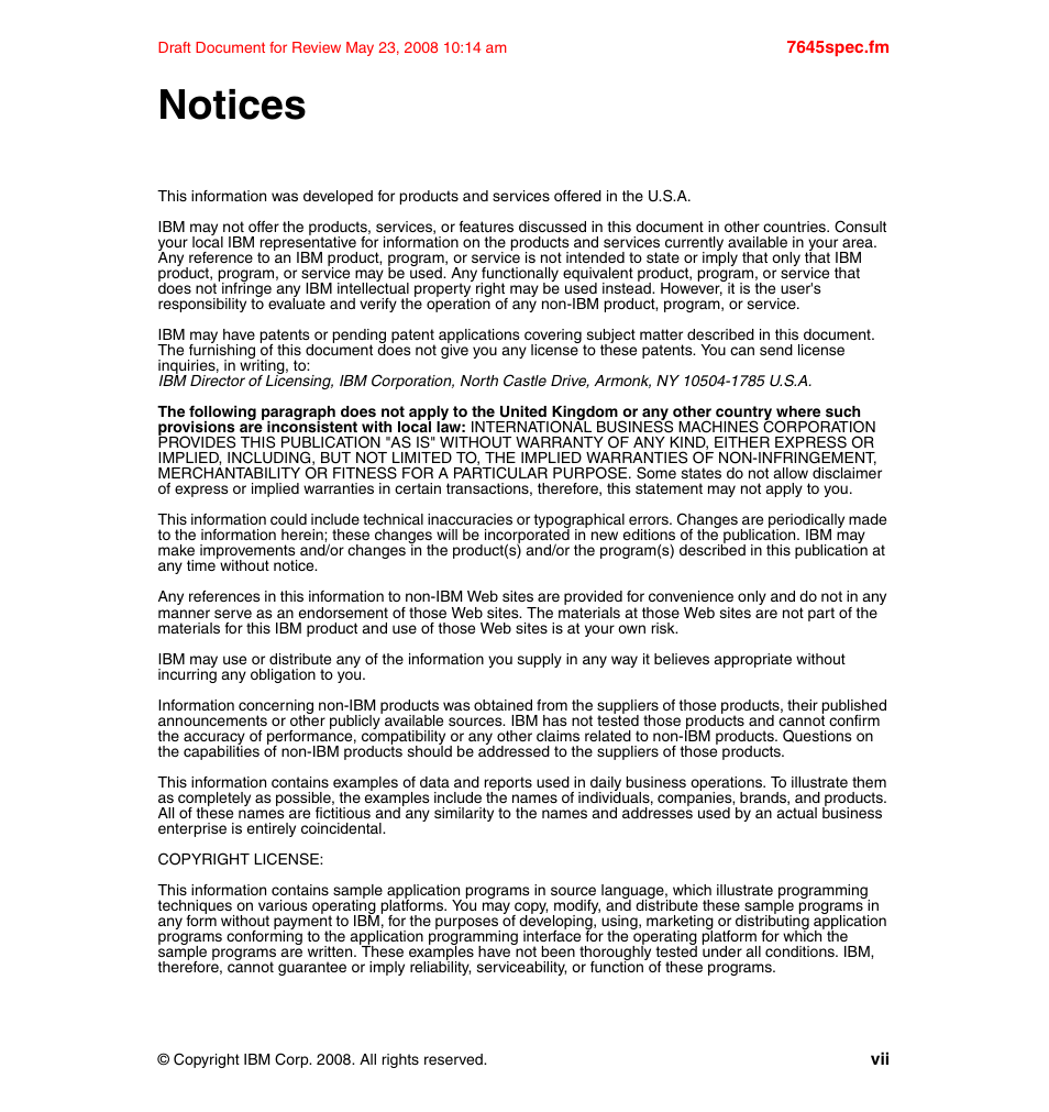 Notices | IBM MAXIMO SG24-7645-00 User Manual | Page 9 / 152