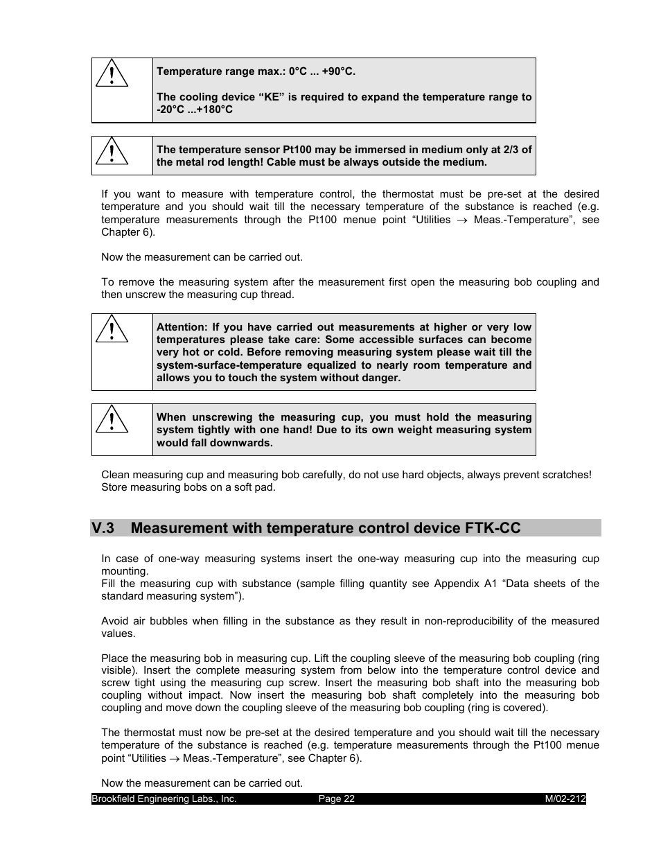 IBM R/S Rheometer M/02-212 User Manual | Page 22 / 65