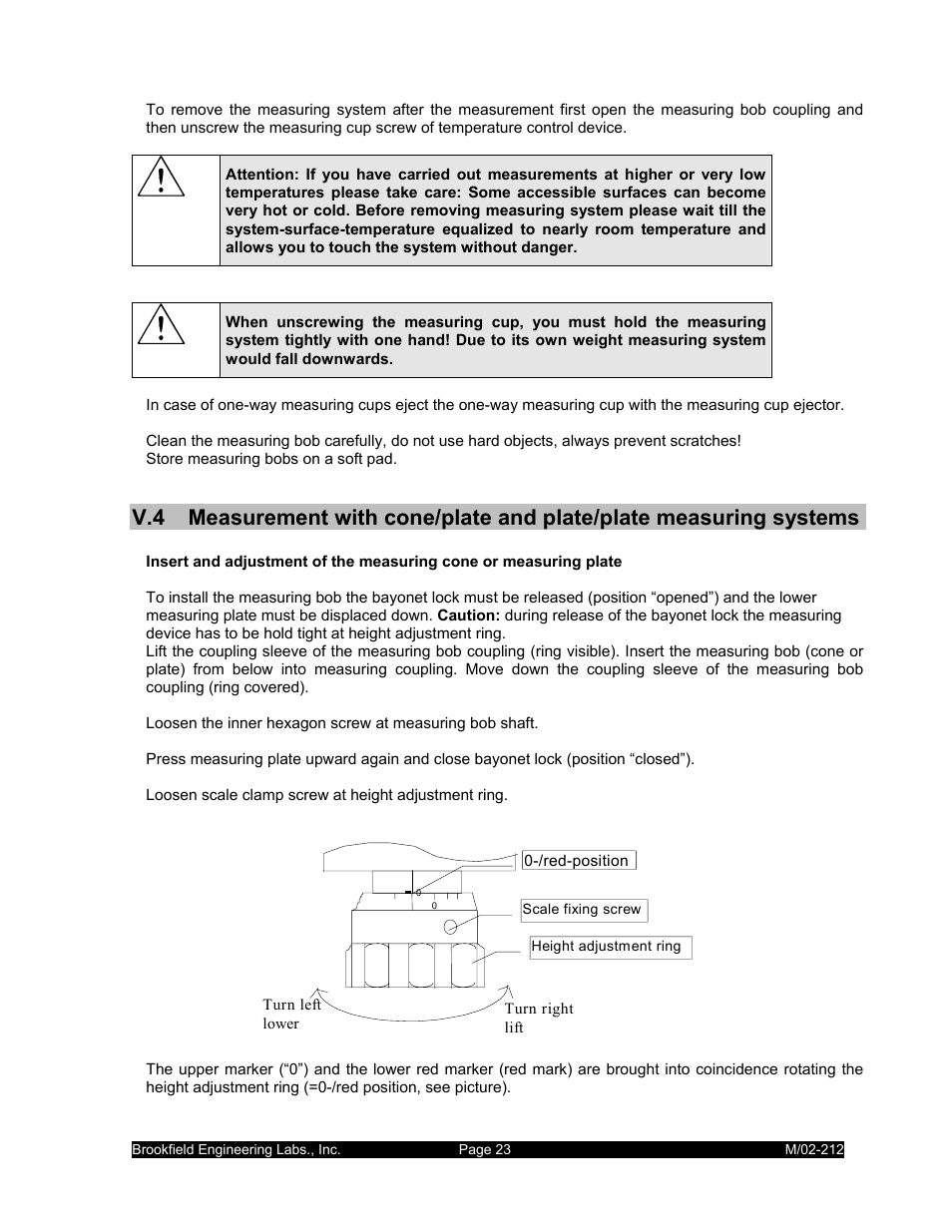 IBM R/S Rheometer M/02-212 User Manual | Page 23 / 65