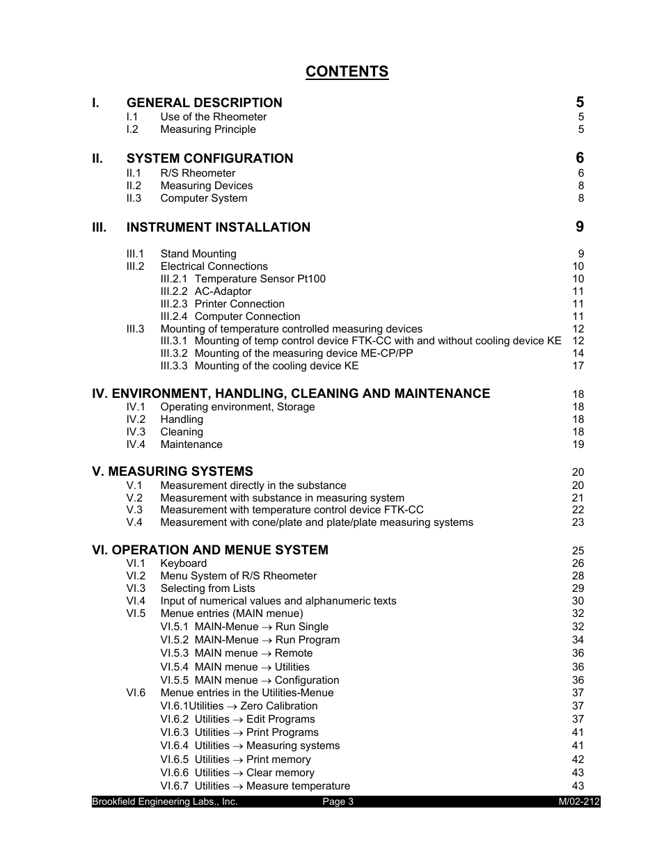 IBM R/S Rheometer M/02-212 User Manual | Page 3 / 65