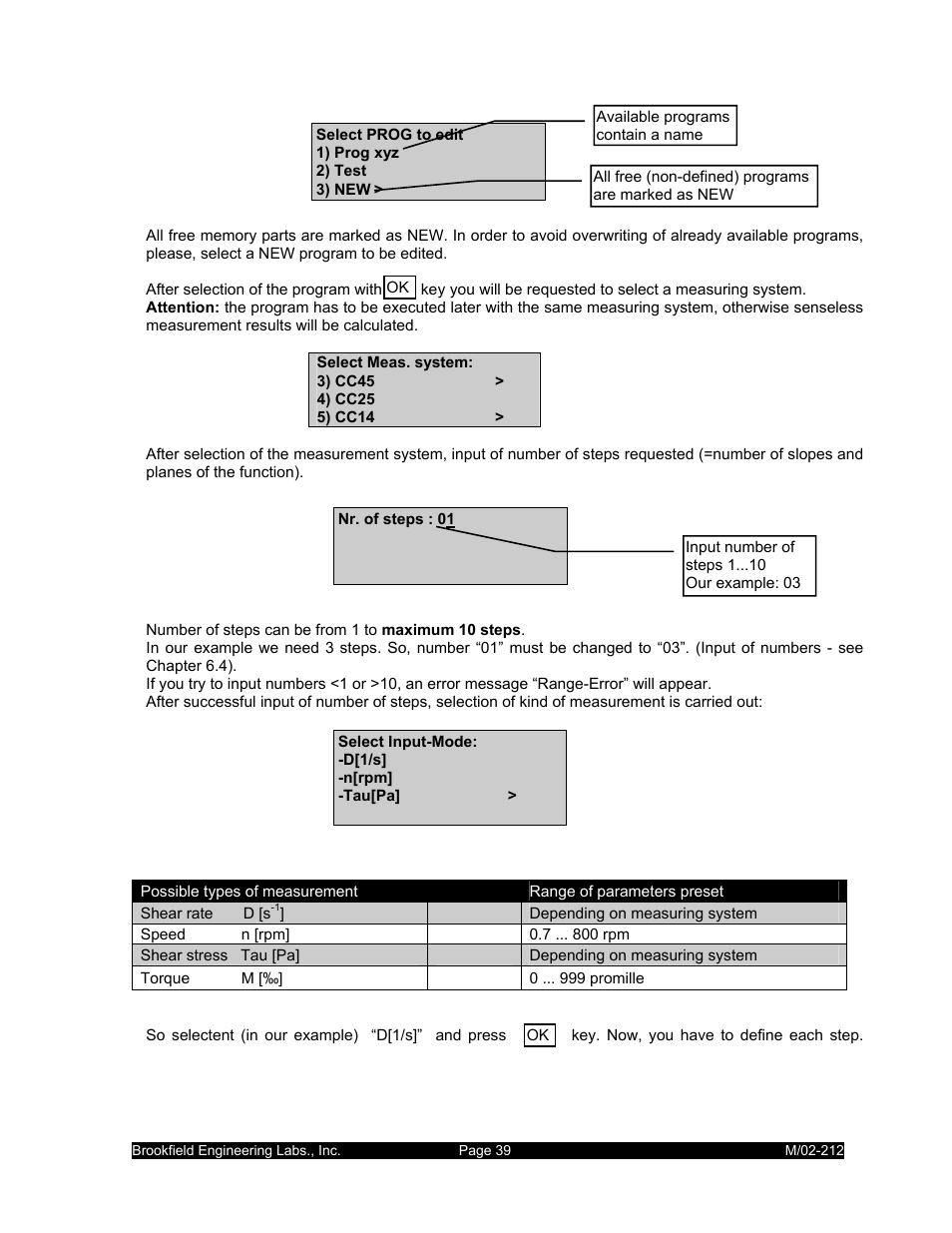 IBM R/S Rheometer M/02-212 User Manual | Page 39 / 65