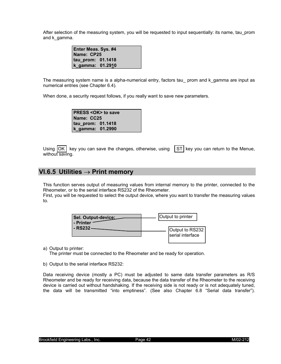 IBM R/S Rheometer M/02-212 User Manual | Page 42 / 65