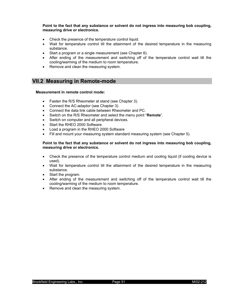 Vii.2 measuring in remote-mode | IBM R/S Rheometer M/02-212 User Manual | Page 51 / 65