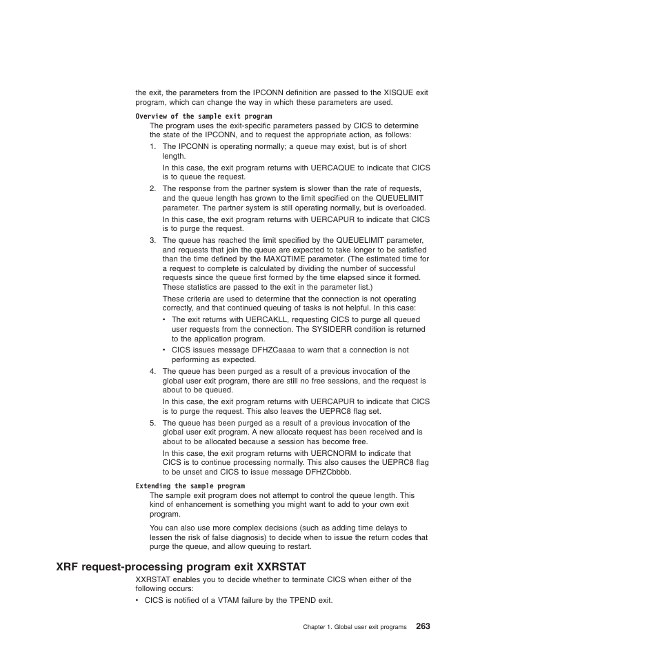 Xrf request-processing program exit xxrstat | IBM SC34-6814-04 User Manual | Page 285 / 953