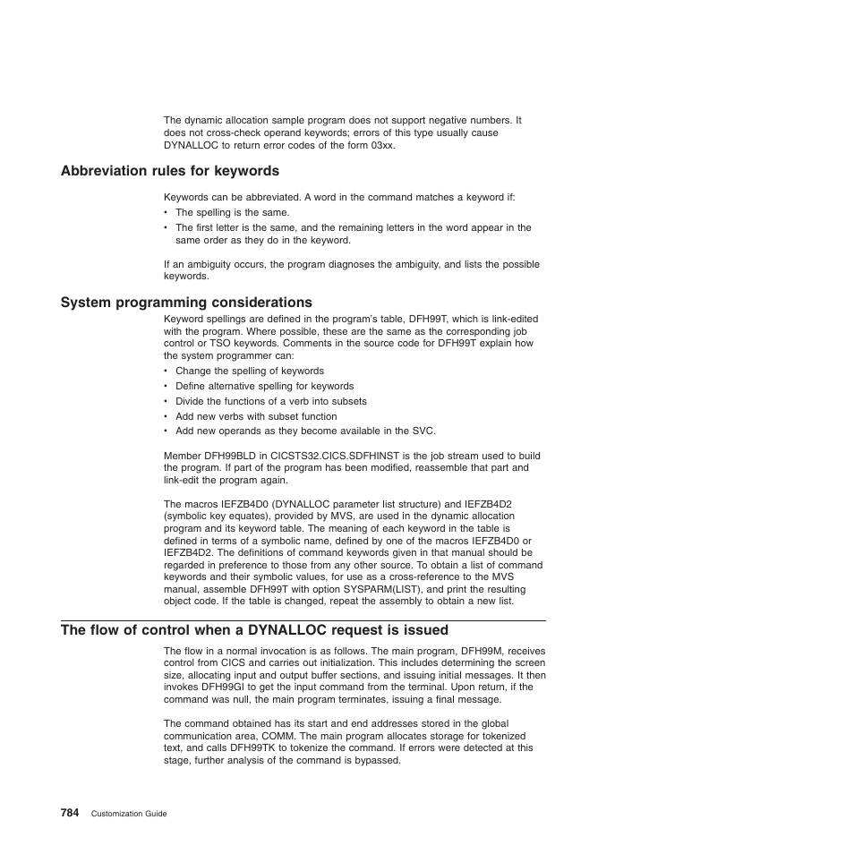 Abbreviation rules for keywords, System programming considerations | IBM SC34-6814-04 User Manual | Page 806 / 953