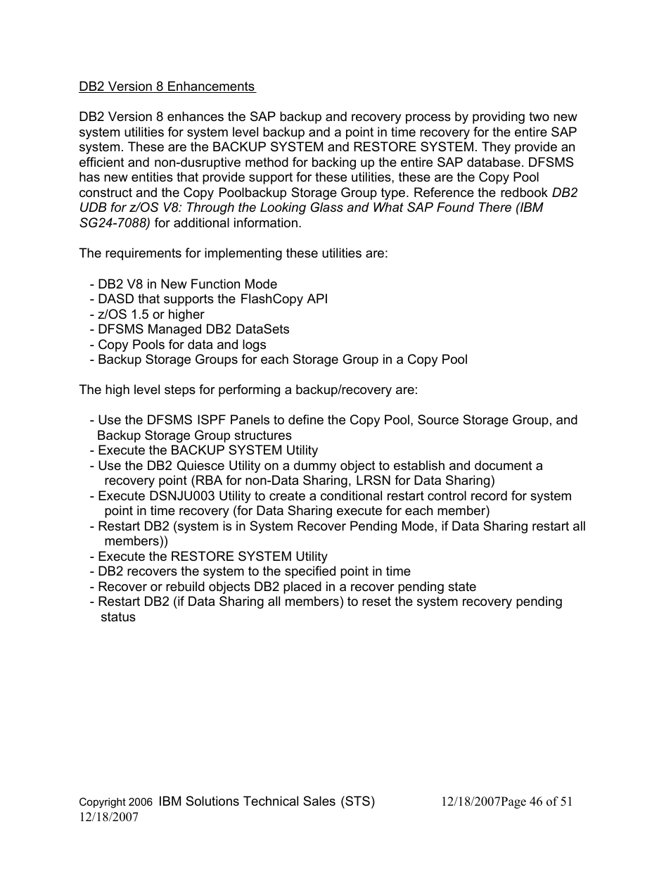 IBM DB2 V8 User Manual | Page 46 / 51