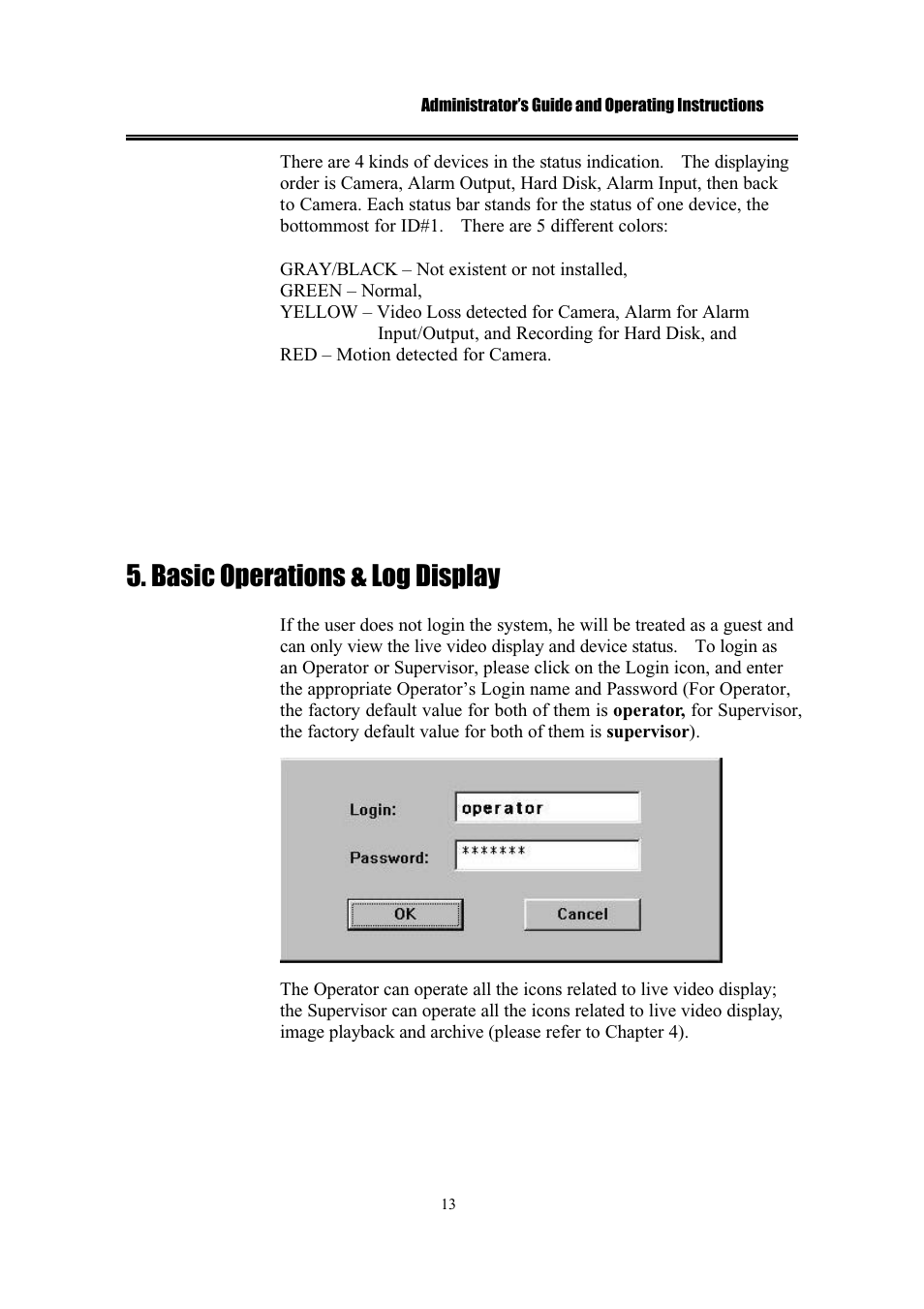 Basic operations & log display | IBM EDR1600 User Manual | Page 17 / 62