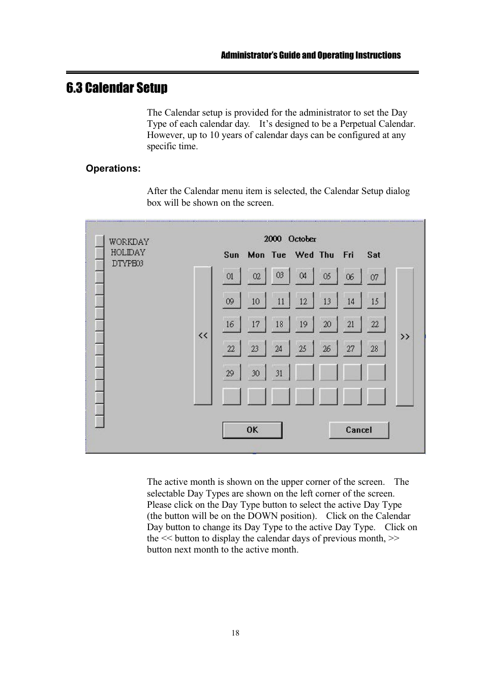 3 calendar setup | IBM EDR1600 User Manual | Page 22 / 62