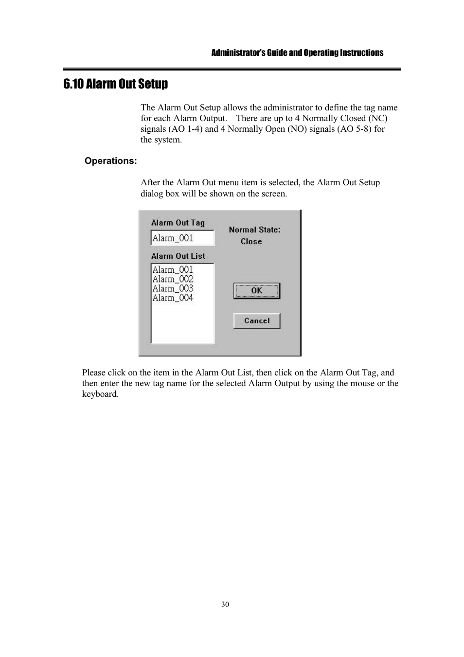 10 alarm out setup | IBM EDR1600 User Manual | Page 34 / 62