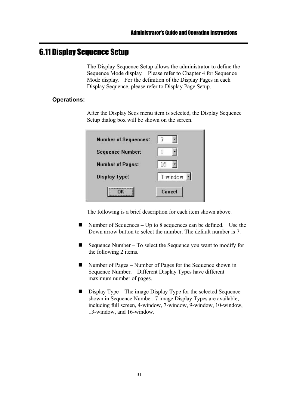 11 display sequence setup | IBM EDR1600 User Manual | Page 35 / 62