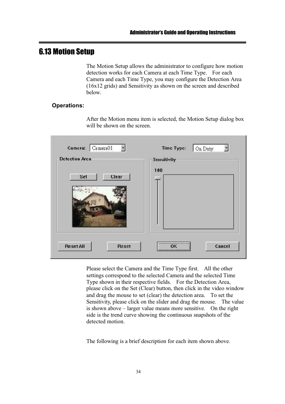 13 motion setup | IBM EDR1600 User Manual | Page 38 / 62
