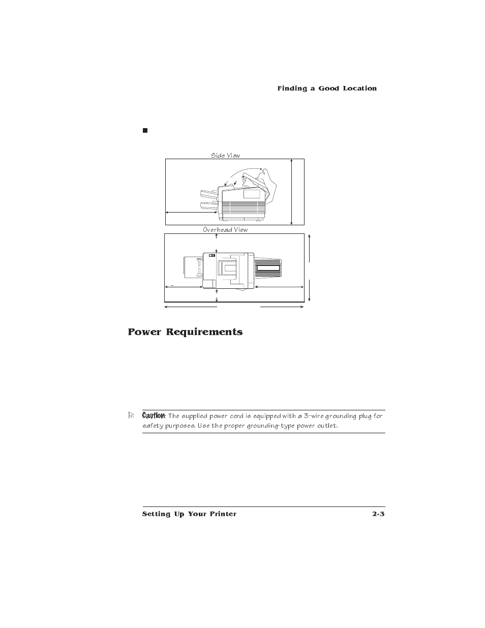 Power requirements | IBM Print System QMS 1725E User Manual | Page 27 / 94