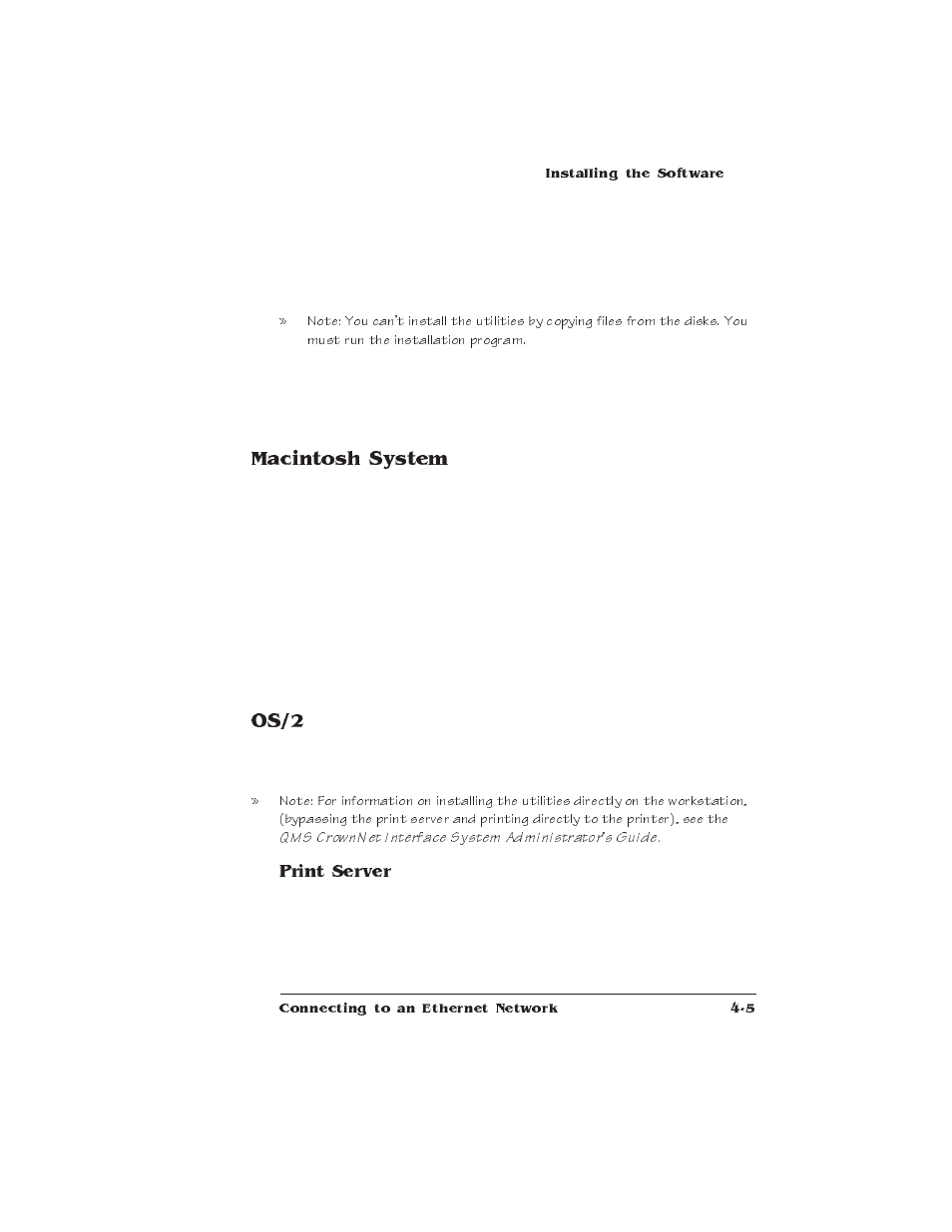 Macintosh system, Os/2 | IBM Print System QMS 1725E User Manual | Page 57 / 94