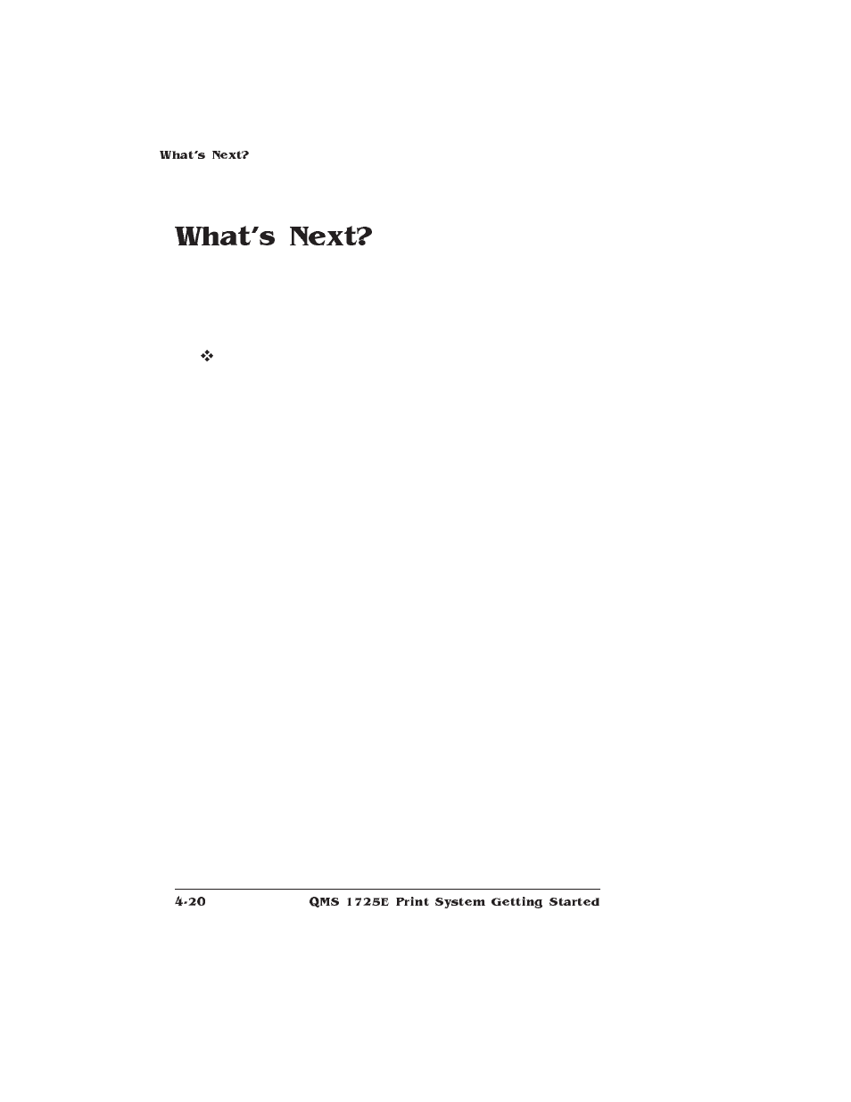 What's next | IBM Print System QMS 1725E User Manual | Page 72 / 94