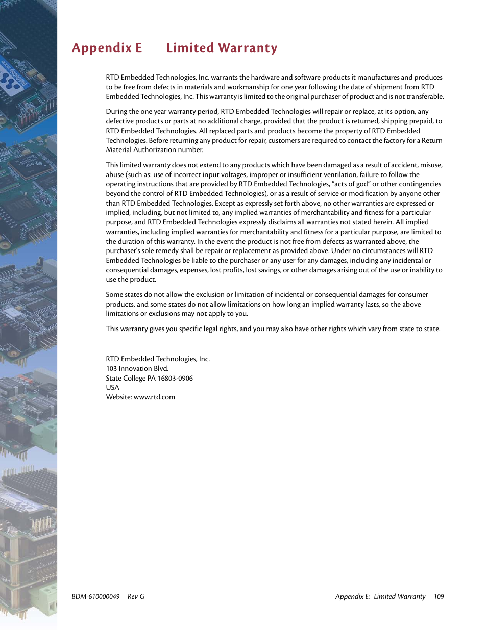 Appendix e limited warranty, Appendix e, Limited warranty | IBM BDM-610000049 User Manual | Page 119 / 120